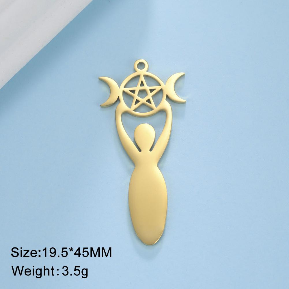 Teamer 5pcs Witch Knot Charm Vintage Knot Amulet Stainless Steel Charms for Bracelet Jewelry Making Accessories Wholesale