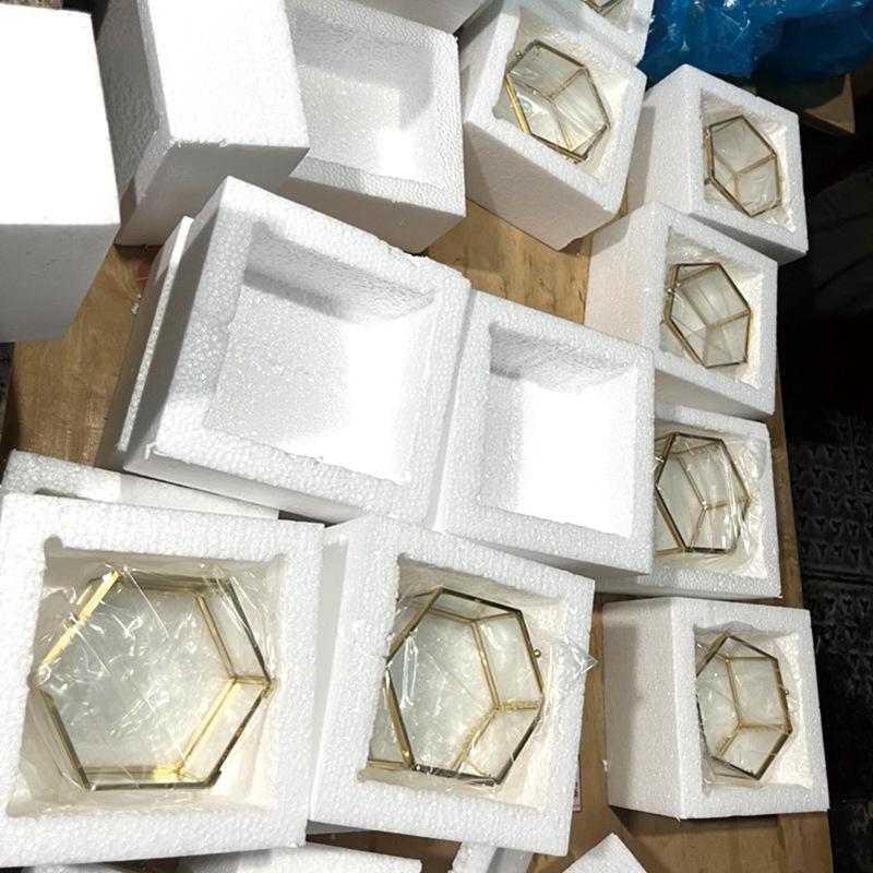 Hexagonal Engagement & Wedding Ring Box - Transparent Glass Jewelry Storage Gift Box