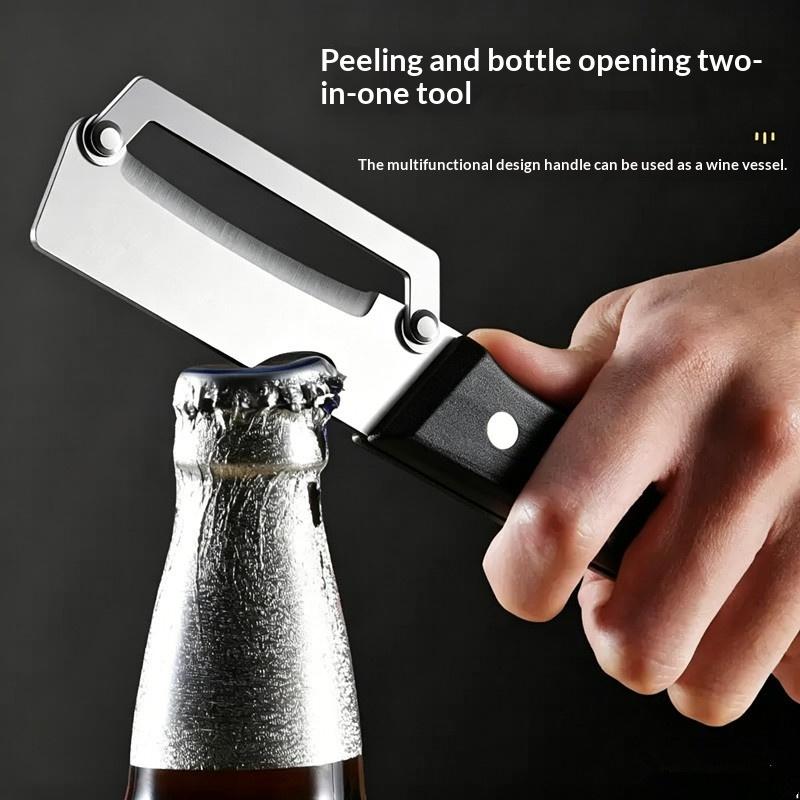 Stainless Steel Flat Edge Vegetable Peeler Potato Slicer Knife Easy Grip Handle Melon Grater for Quick Fruit Prep