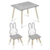 Ricokids Kids Table With Two Chairs, Bunny Design