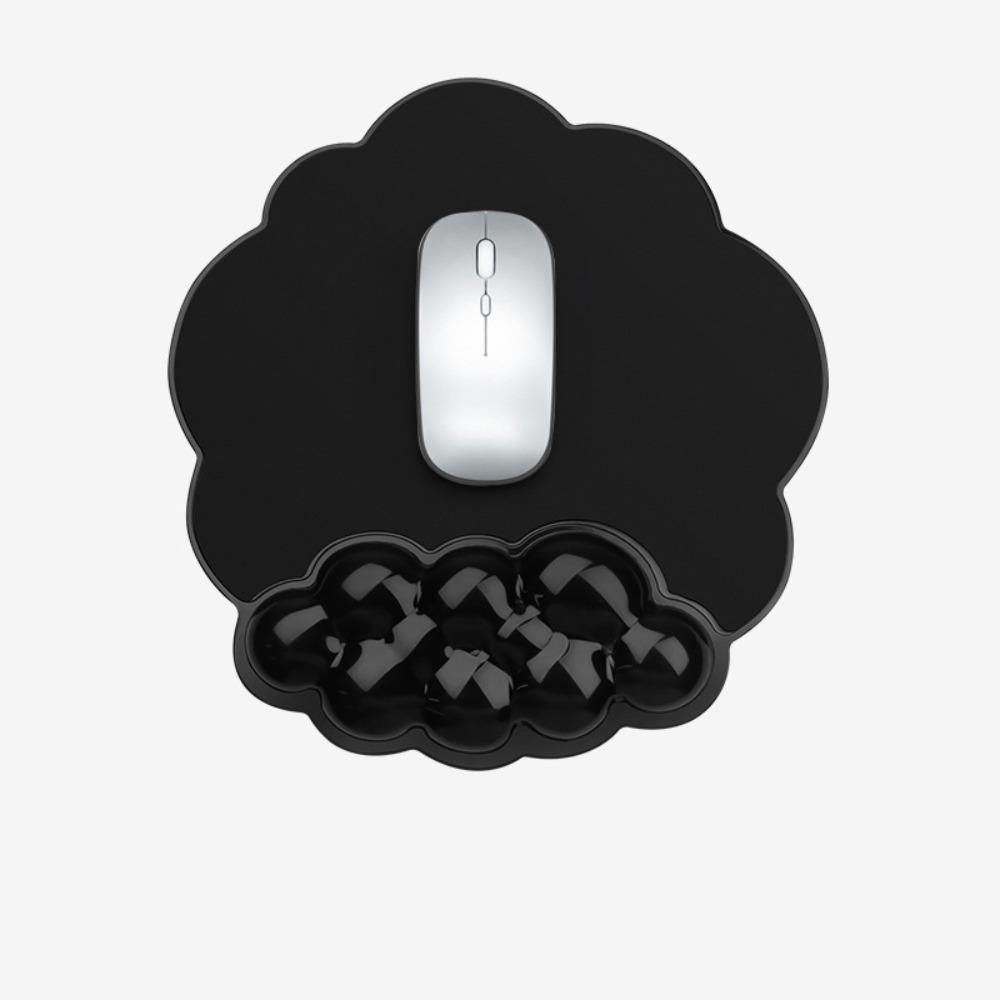 Portable Gradient Wrist Rest Mouse Pad Cloud Shape Transparent Silicone Wrist Support Pain Relief Soft Keyboard Wrist Pad Office