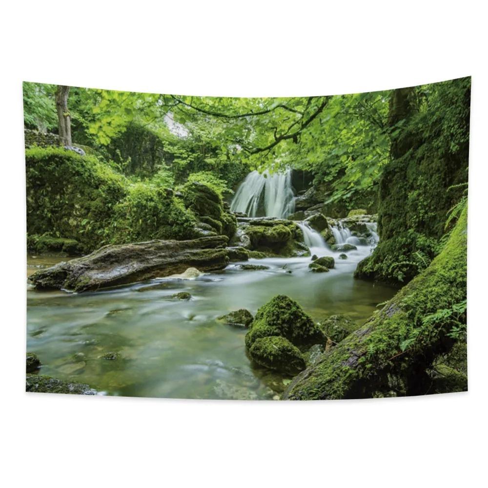 Landscape Forest Waterfall Wall Decor Tapestry Home Living Room Tapestry