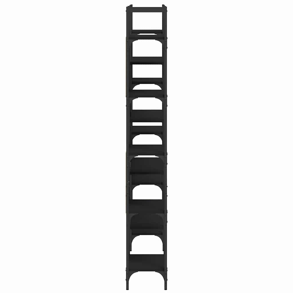 Bookshelf Black 155.5 X 24 X 166.5 Cm Particleboard