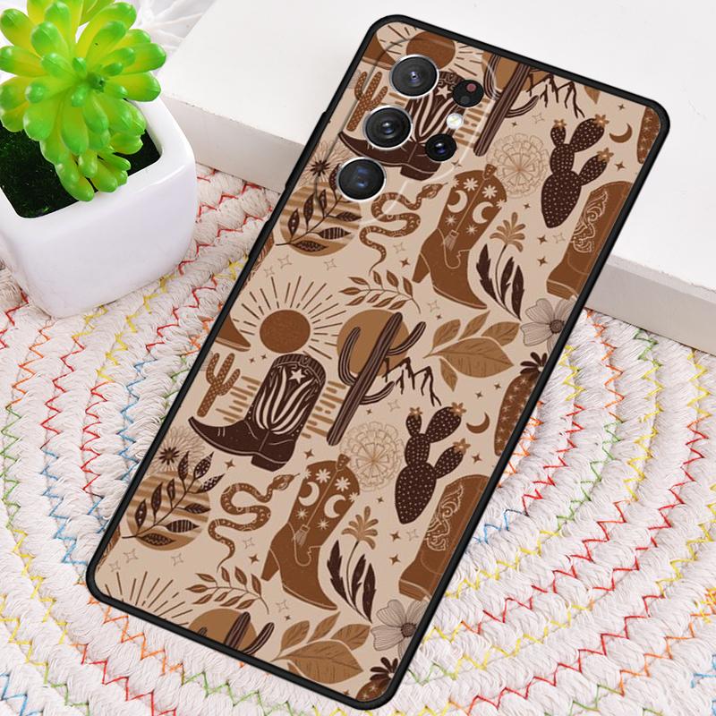 Custodia per Telefono Cowboy Cowgirl Howdy Western Ranch Boho per Samsung Galaxy note 10 pro S26 Ultra S23 S24 FE S25 S21 S22 PLUS Cove