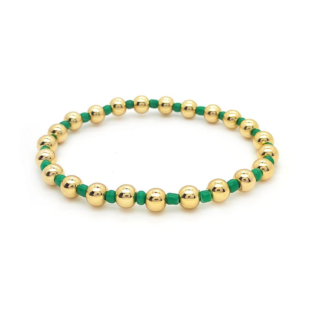 KKBEAD 18K Gold Plated Bracelets Boho Summer Beaded Stretch Bracelet Y2k Jewelry for Women Accessories Pulseras Mujer Moda