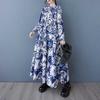 Women's Loose and Fashionable Long Sleeved Mid Length Dress