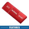 5 PCS Handbrake Drive Mode Button Metal Cover Trim for Toyota RAV4 - Red