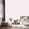 Heart Wallpaper White, Powder Pink and Pink 50x1000