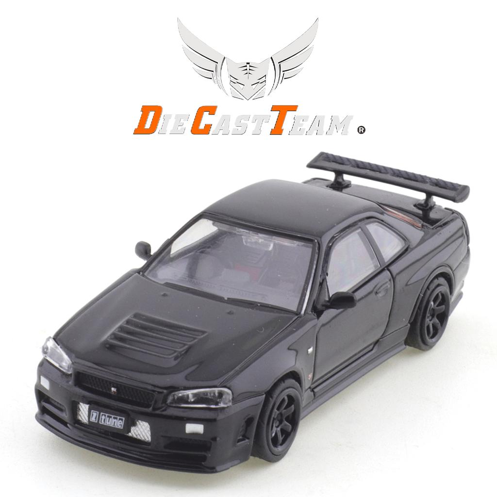 DCT/DM 1/64 Nissan GTR R34 Car Alloy Toys Motor Vehicle Diecast Metal Model Kids Toys Boys