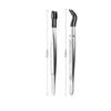 Non Marring Flat Tip Tweezers PVC Coated Rubber Tips Tweezers Accessories Long Bent Tweezers