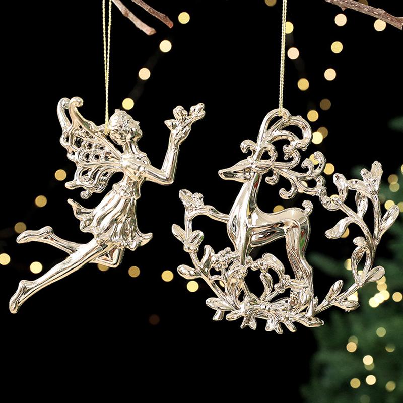 1PC Plastic Gifts Elk Holiday Butterfly Christmas Tree Ornaments Party Multiple Options Available