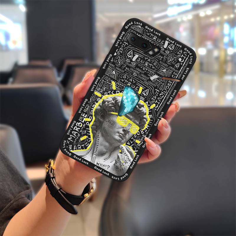 Dirt-resistant Fashion Design Phone Case For Asus ROG Phone II ZS660KL Soft Case Shockproof TPU Durable Cute Anti-dust