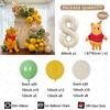 108pcs Winnie The Pooh Theme Birthday Party Balloon Set Pooh Aluminum Foil Balloon for Kids Baby Shower Decoration Supplies Gift