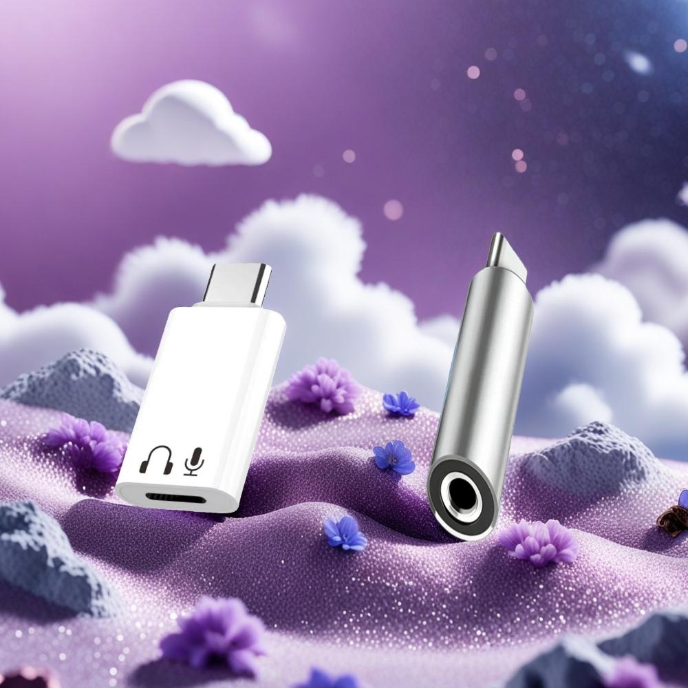 USB C To Lightning Audio & 3.5mm Headphone Jack Adapter 2-Pack Kit for iPhone, Android, Tablet, Laptop