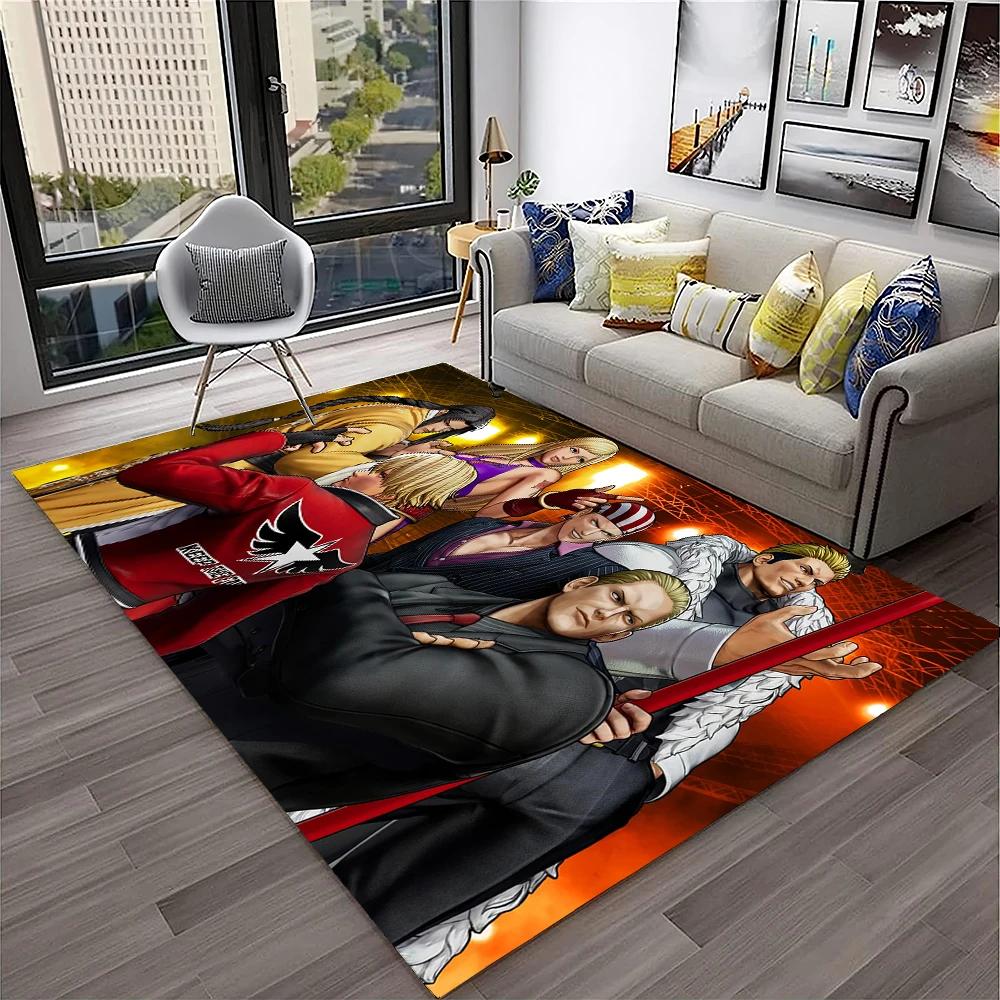 3D Retro Game King of Fighters Gamer Carpet Rug for Home Living Room Bedroom Sofa Doormat Decor,kids Area Rug Non-slip Floor Mat