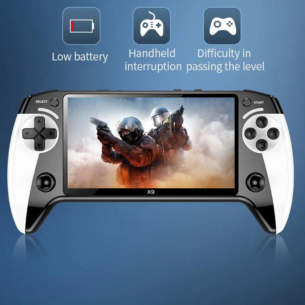 1500mAh X9 Retro Handheld Game Console Portable Game Player 5.5 Inch HD Screen Video Game Player Retro Electronic Gaming Console