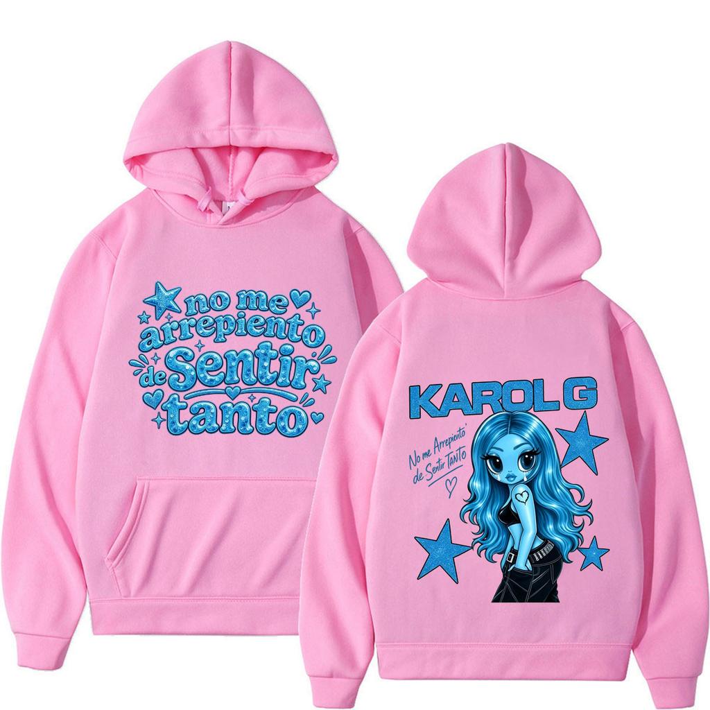 Karol G Album No Me Arrepiento De Sentir Tanto Print hoodie Men Women High quality Sweatshirt pullover