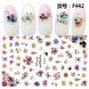 Self Adhesive Flower Unicorn Pattern Nail Art Decorations Stickers And Decals Acrylic Manicure Nails Supplies Tool HQ