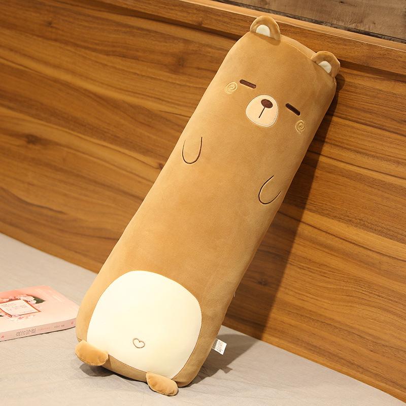 Dessin Animé Animal Dinosaure Cochon Lapin Ours Husky Canard Peluches Jouets Remplis Doux Long Oreiller de Sommeil Poupée Coussin Cadeau Filles