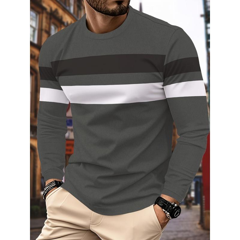 

Мужская модная повседневная уличная одежда с круглым вырезом и длинными рукавами XL