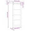 ORKDAL Sliding Door White 83 X 202 Cm Solid Pine Wood