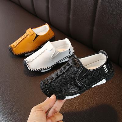 Kinder England Stil Jungen Leder Schuhe Baby Mode Nähen Casual Schuhe PU Leder Herbst Weiche Sohle Turnschuhe Slip
