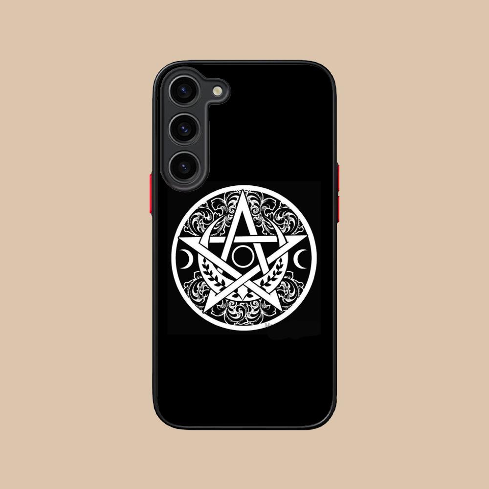 

Aesthetic Pentagram Phone Case for Samsung Galaxy S26 S25 S24 S23 S22 S21 Plus FE Ultra Skin Feel Shockproof Cover Galaxy S24+