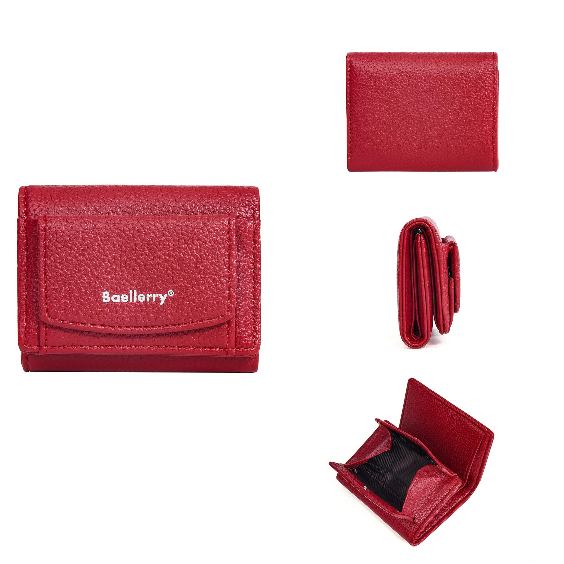 Женский инс Премиум Японский Короткий кошелек Сумка для монет Кошелек для мелочи Кошелек Скидка 30% one size красный