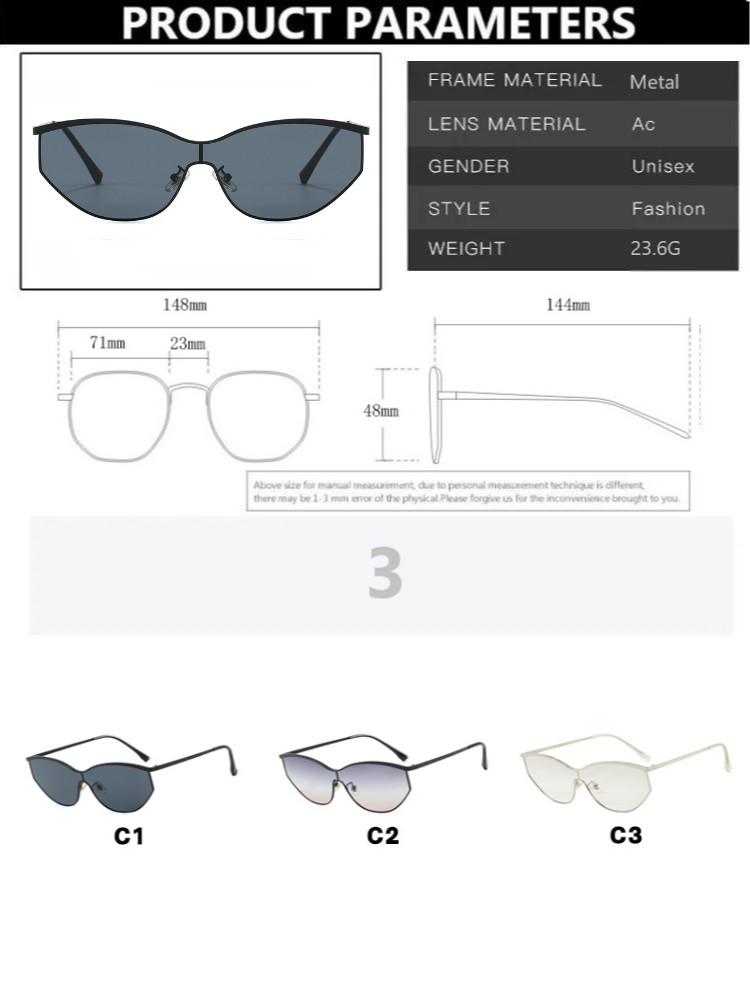 Fashion Punk  Cat Eye Sunglasses For Women Men Trendy Retro Sun Glasses Shades Vintage Decoration Eyewear Uv400 Goggles