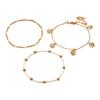 Sturdy Adjustable Anklet Shell Pendant Iron Glass Beads for Fashion Beach Trip Casual Everyday Jewelry Pieces