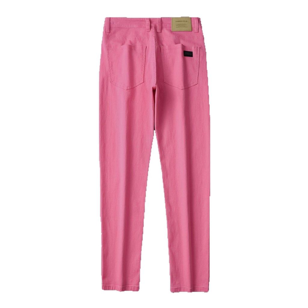 Men's Casual Pants Spring Summer Slim Small Straight Leg Comfortable Fashion Elastic Waist Trousers