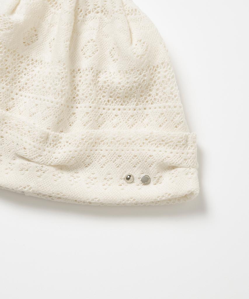 MILLO WOMEN Pointel Symbol Beanie [Ecru]