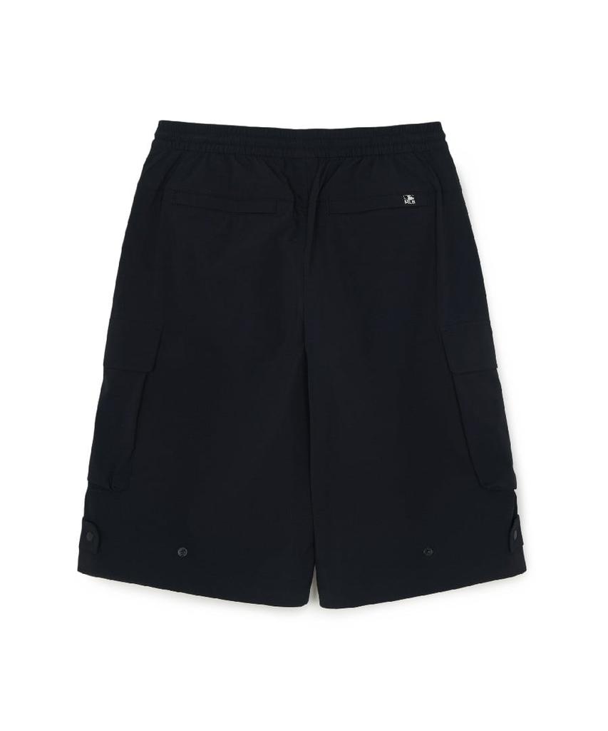 Emelbi Gorpcore Cotton Touch Volume Cargo Bermuda Shorts Ny (Black)