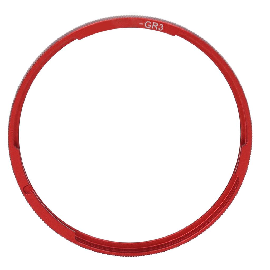 Lens Decoration Ring Aluminum Alloy Protective Lightweight Snap On Lens Ring for GR3 Red