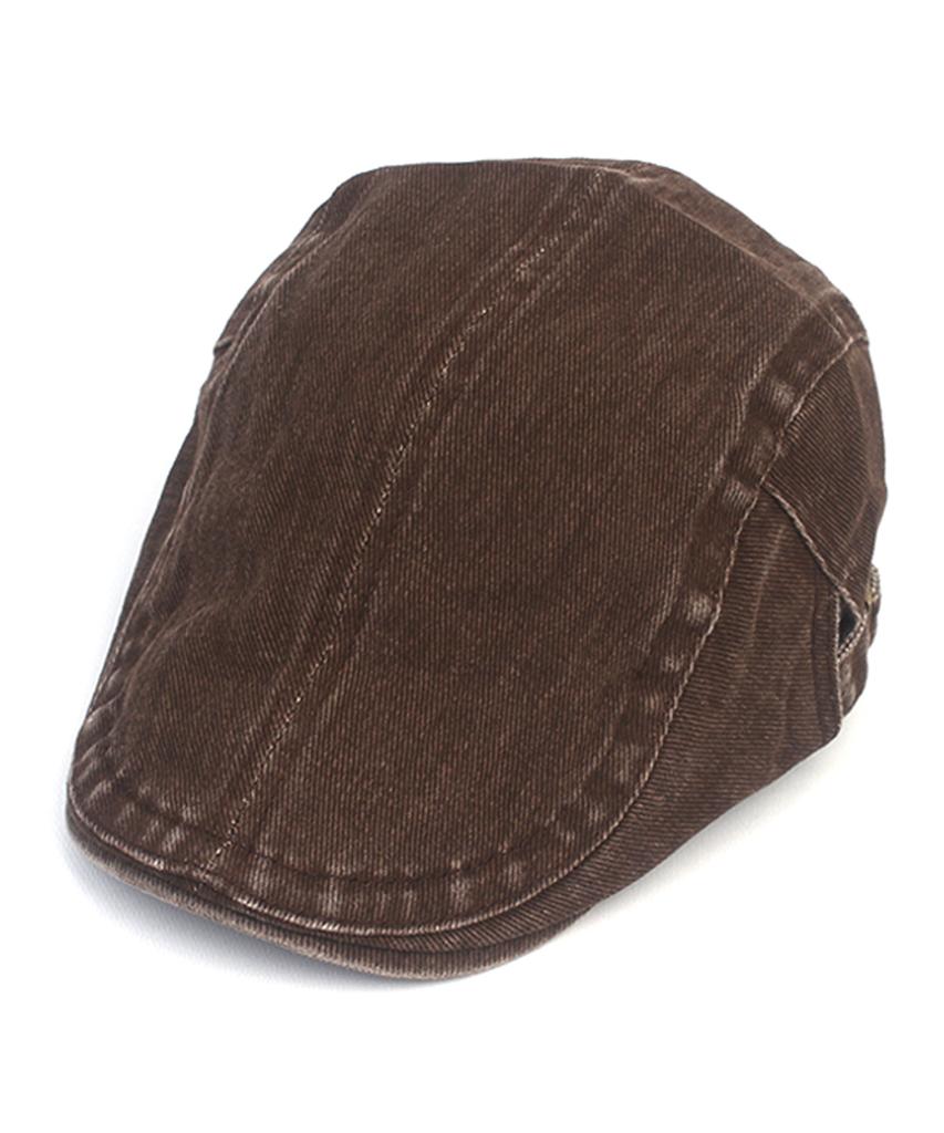Yunibeosyeolkemiseuteuli Vintage Washing Brown Side Belt Hunting Cap