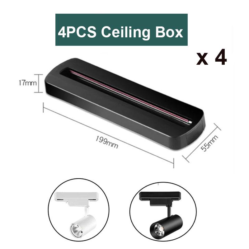 Set șină șină de iluminat cu 2 fire 0.5M Spot LED lampă pe șină pentru sufragerie Conectori drepte/în formă de L Cutie de tavan