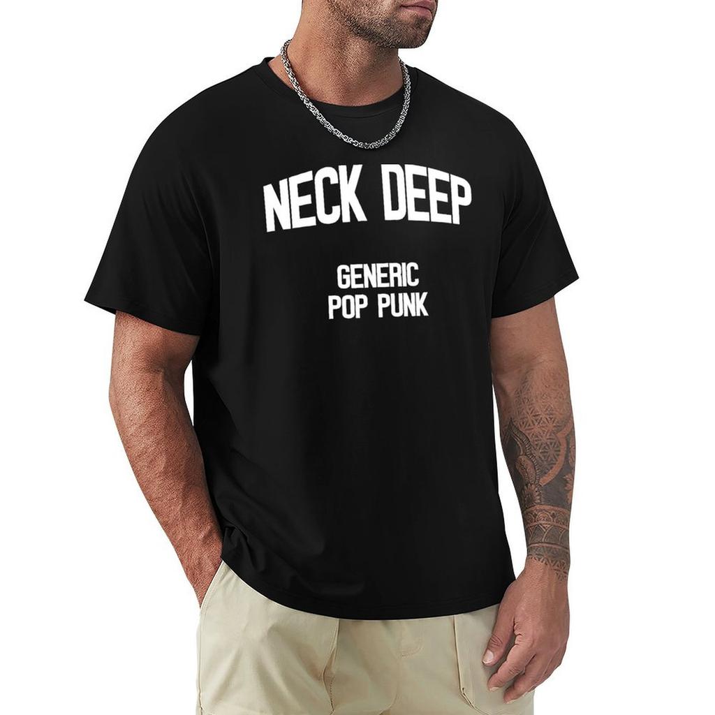 Neck Deep Generisches Pop-Punk-T-Shirt Mode Buchstaben-Print-T-Shirt