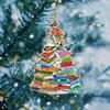 Acrylic Book Christmas Tree Pendant 2D Parrot  Christmas Tree Ornaments  Home