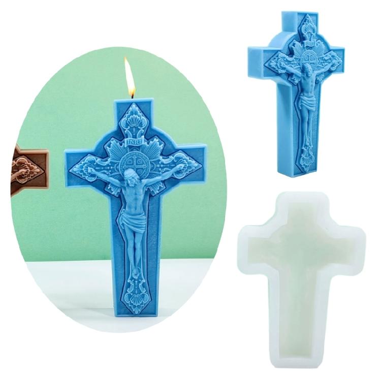 Silicone Candle Mold Catholic Gypsum Concrete Resins Cast 3D Virgins Soap Molds
