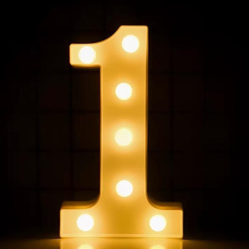 Alphabet Letter LED Nights Lights Number Lamp Decor Party Room Birthday Wall Wedding Home Decorations Personalised Ornaments