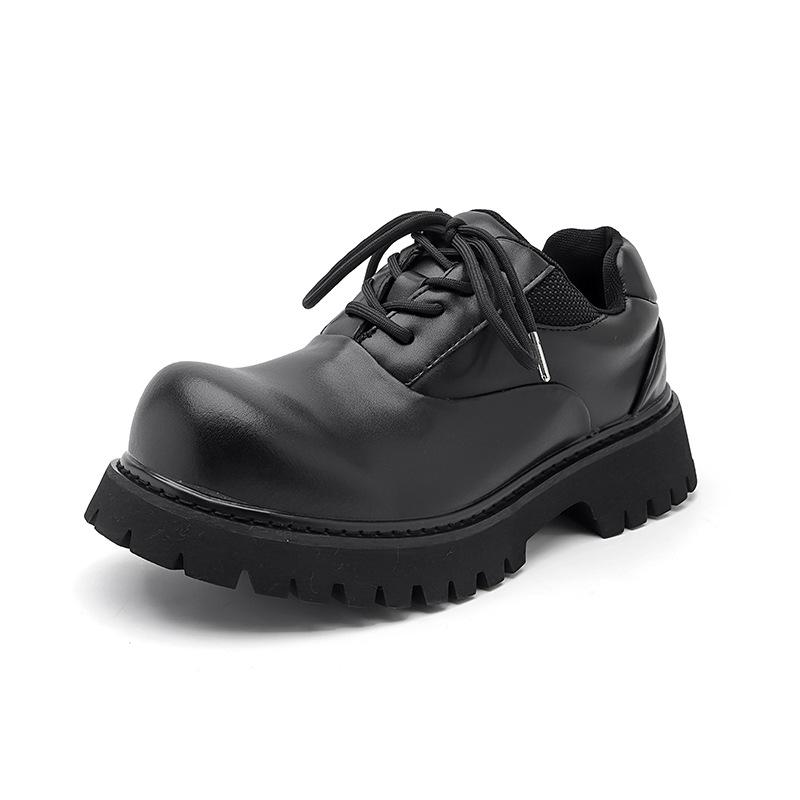 

2025 new derby shoes men s platform height increase versatile couple warped head Mickey shoes dad shoes 15151-R 38 чёрный