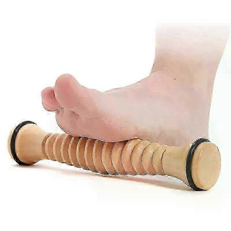 Fußmassagerolle aus Holz zur Linderung von Plantarfasziitis, Tiefengewebemassage-Tool, Stressabbau, Fußmassagerolle, Stressabbau
