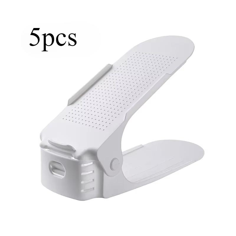 5/10 Stück Verstellbarer Schuhstapler Schuhschlitz-Organizer Schuhschlitz Platzsparer Doppeldecker Schuhregal Halter Für Schrankorganisation