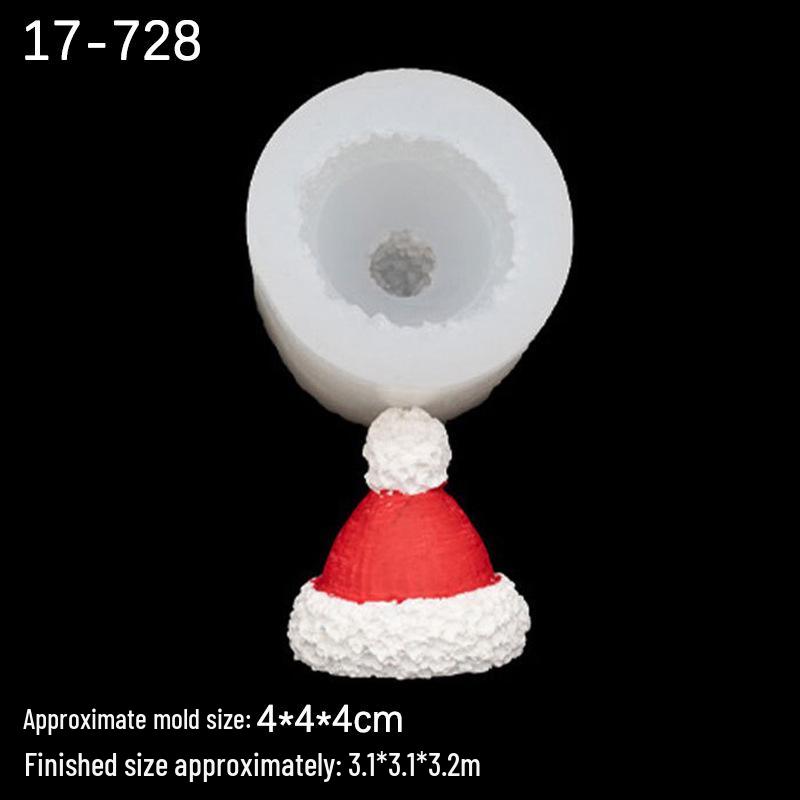 3D Christmas Hat Shape Silicone Mold for Fondant, Epoxy, Clay, DIY Candles