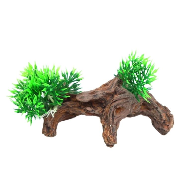 Life Like Tree Trunk Aquariums Decors Resin Water Grass Fishtanks Landscape Centerpiece with Simulation Texture and Color