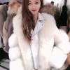 Autumn and Winter New Imitation Fur Jacket Women's Locomotive Clothing Leather Jacket Imitation Fox Hair Short Top Looks Thin