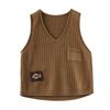 Women's Korean-Style Loose Outer-Wear Versatile V-Neck Pullover Thin Hollow-Out Sleeveless Knitted Sweater Vest Cardigan Trendy