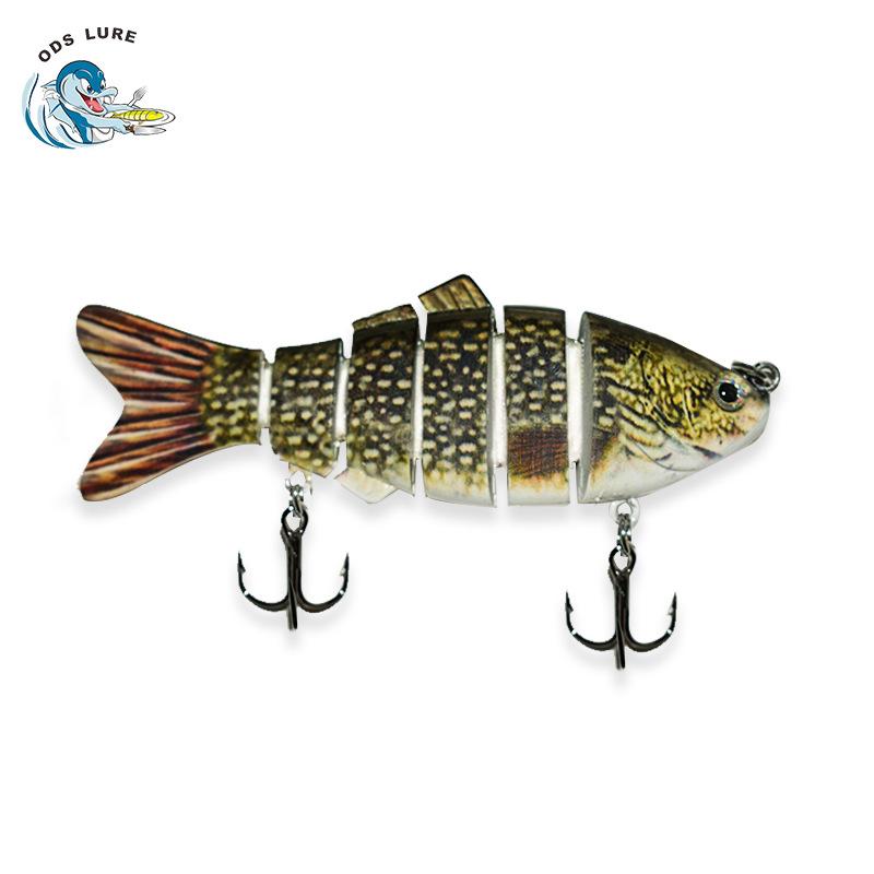 Multi Joint Bait, Suitable for Barracuda, Perch, and Salmon Perch, Equipped with Three Hooks (Type B) for Freshwater and Saltwater