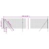 VidaXL Wire Mesh Fence, Decorative Fence Panel, Garden Patio Outdoor Protection Barrier, 154217