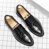 Fashion Men's Slip-on Casual Business Shoes Crocodile Grain Microfiber Leather Buckle Mens Party Wedding Loafers Men Driving Flats Male
